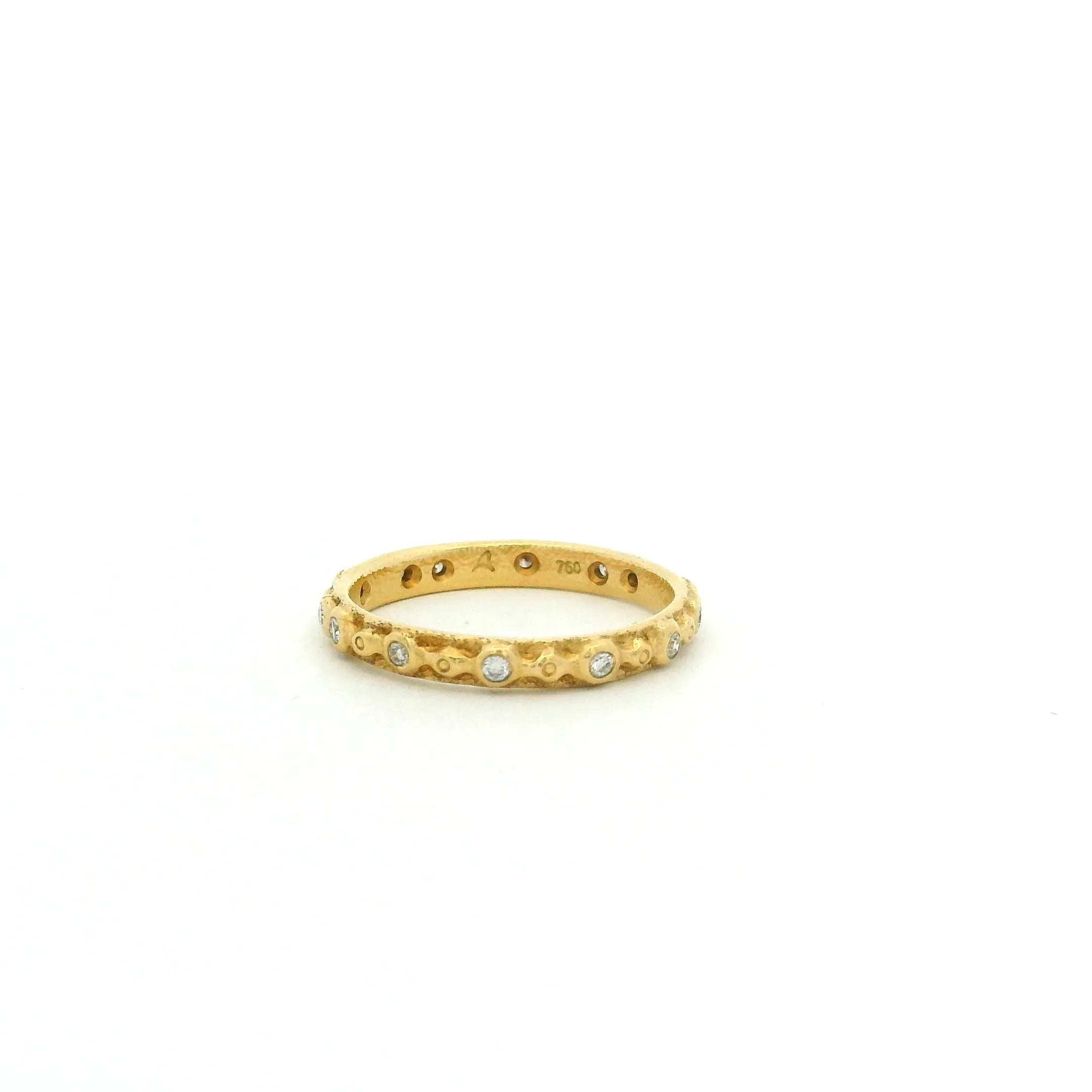 Textured Gold and Diamond Band