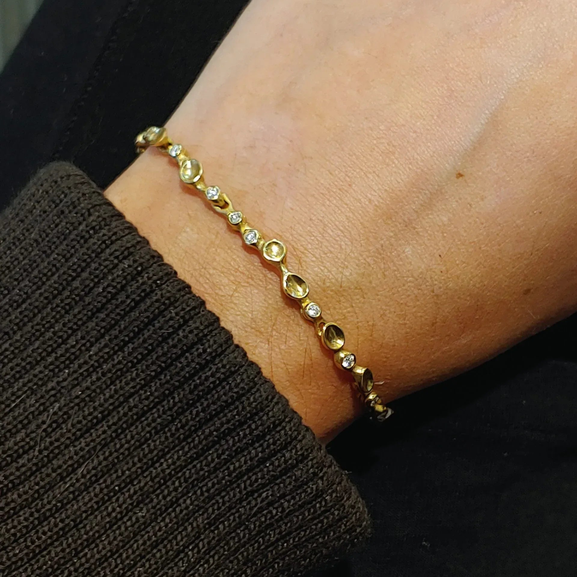 Dimpled Diamond Bracelet
