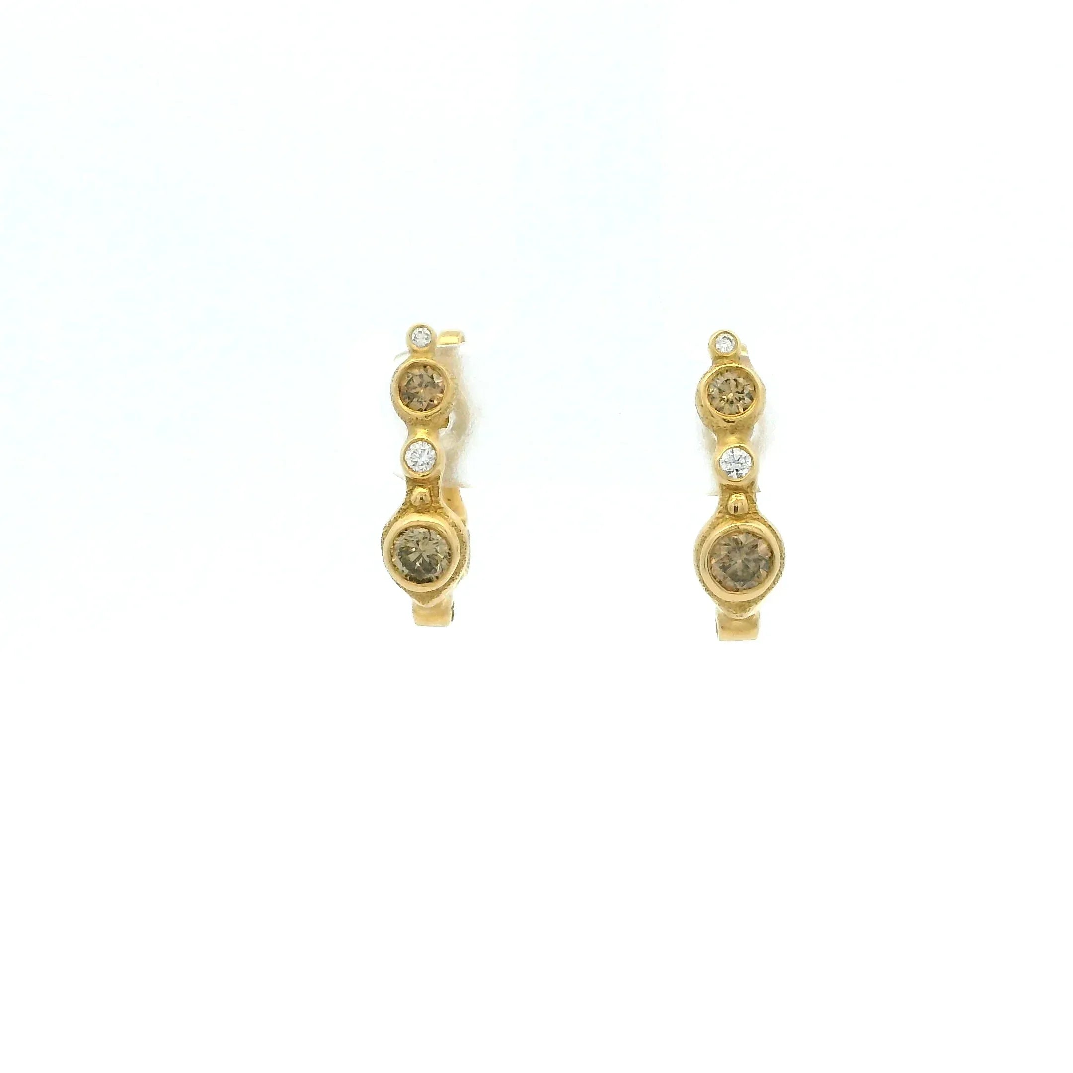 Yellow Gold Hinged Hoop Earrings
