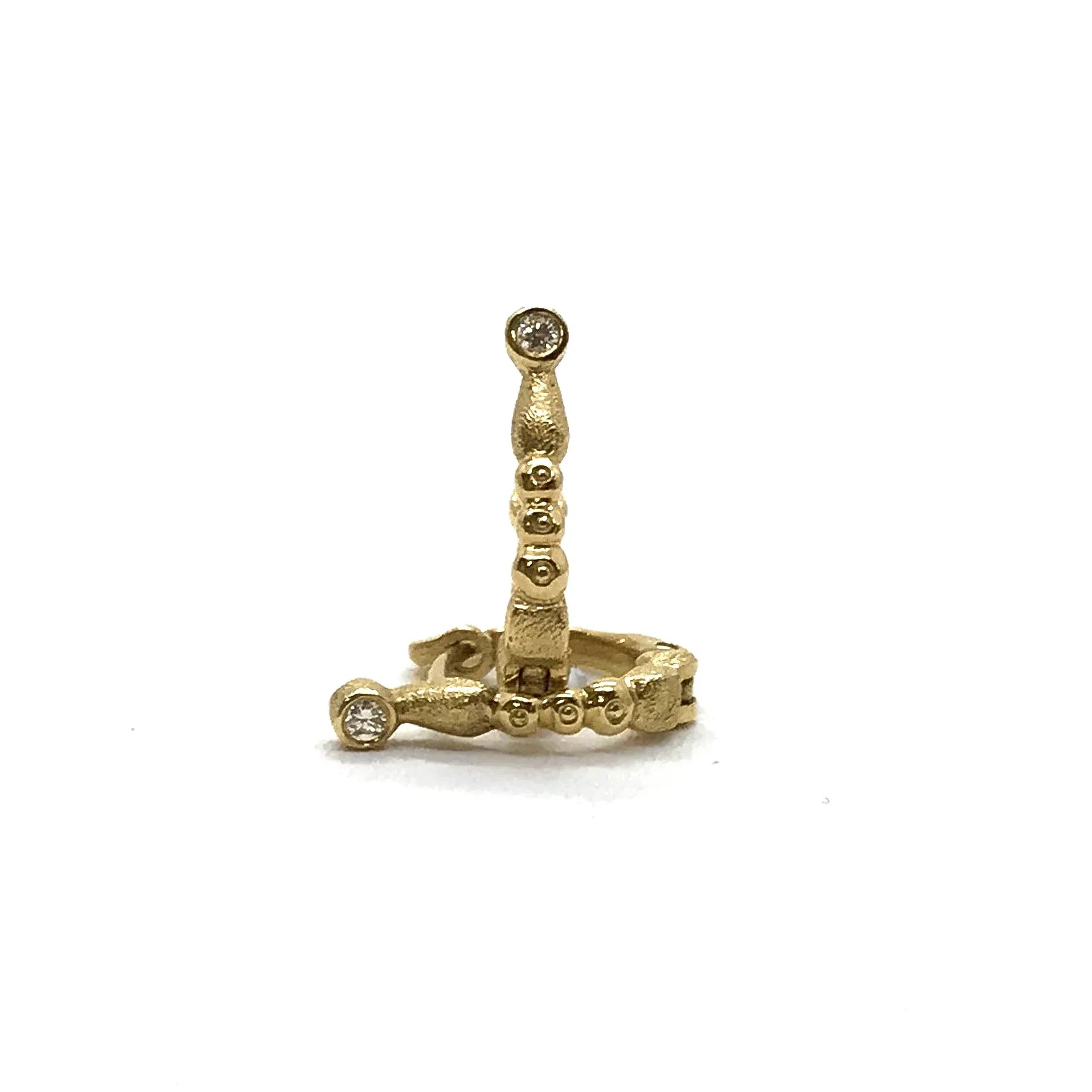 Diamond Hinged Huggie Earring