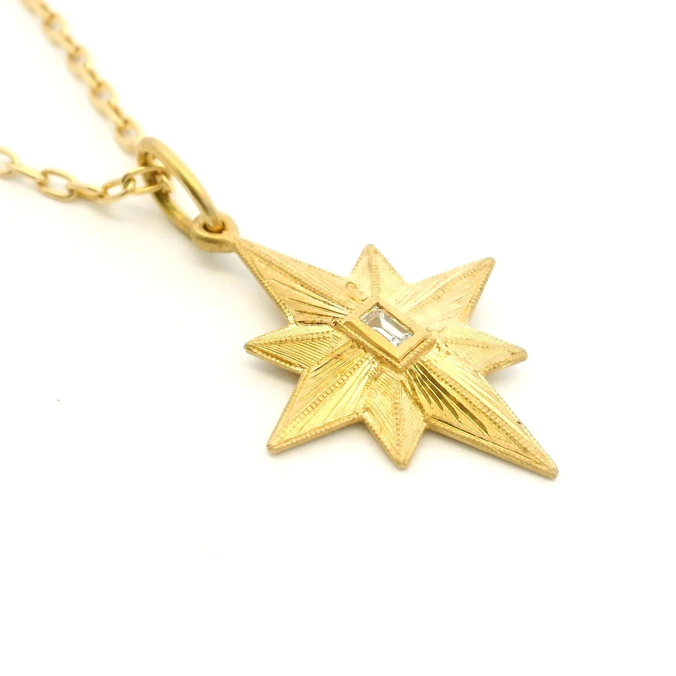 18 Karat Yellow Gold Star Charm