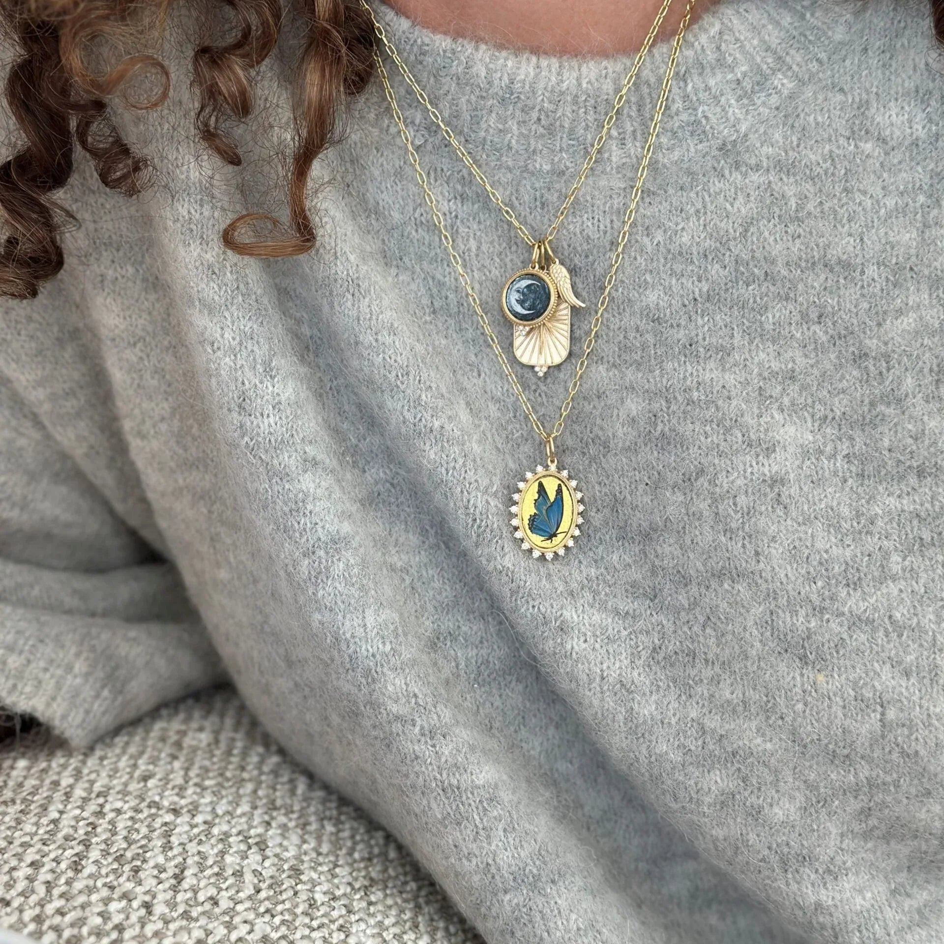 14 Karat Yellow Gold Tiny Feather Charm