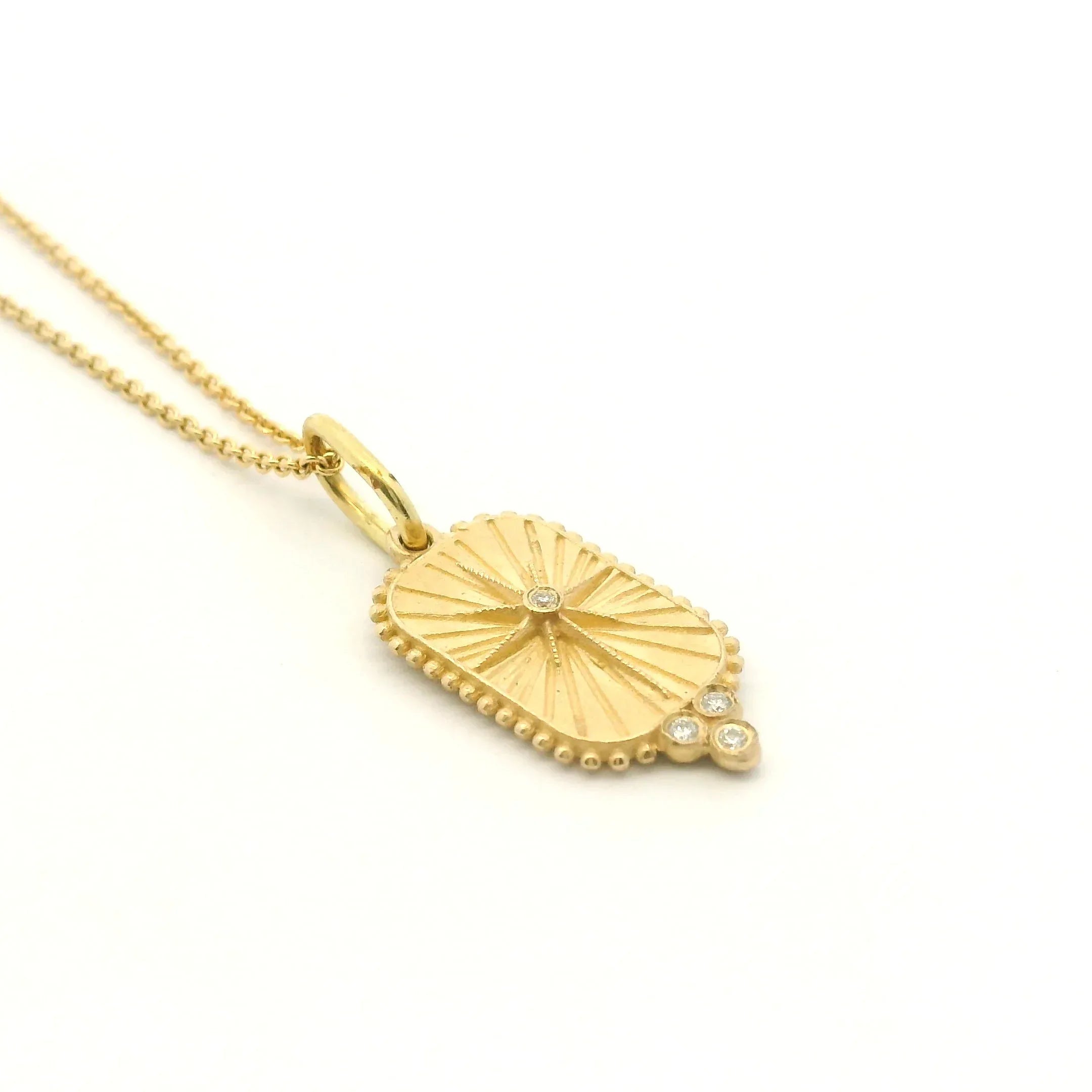 14 Karat Yellow Gold Small North Star Charm