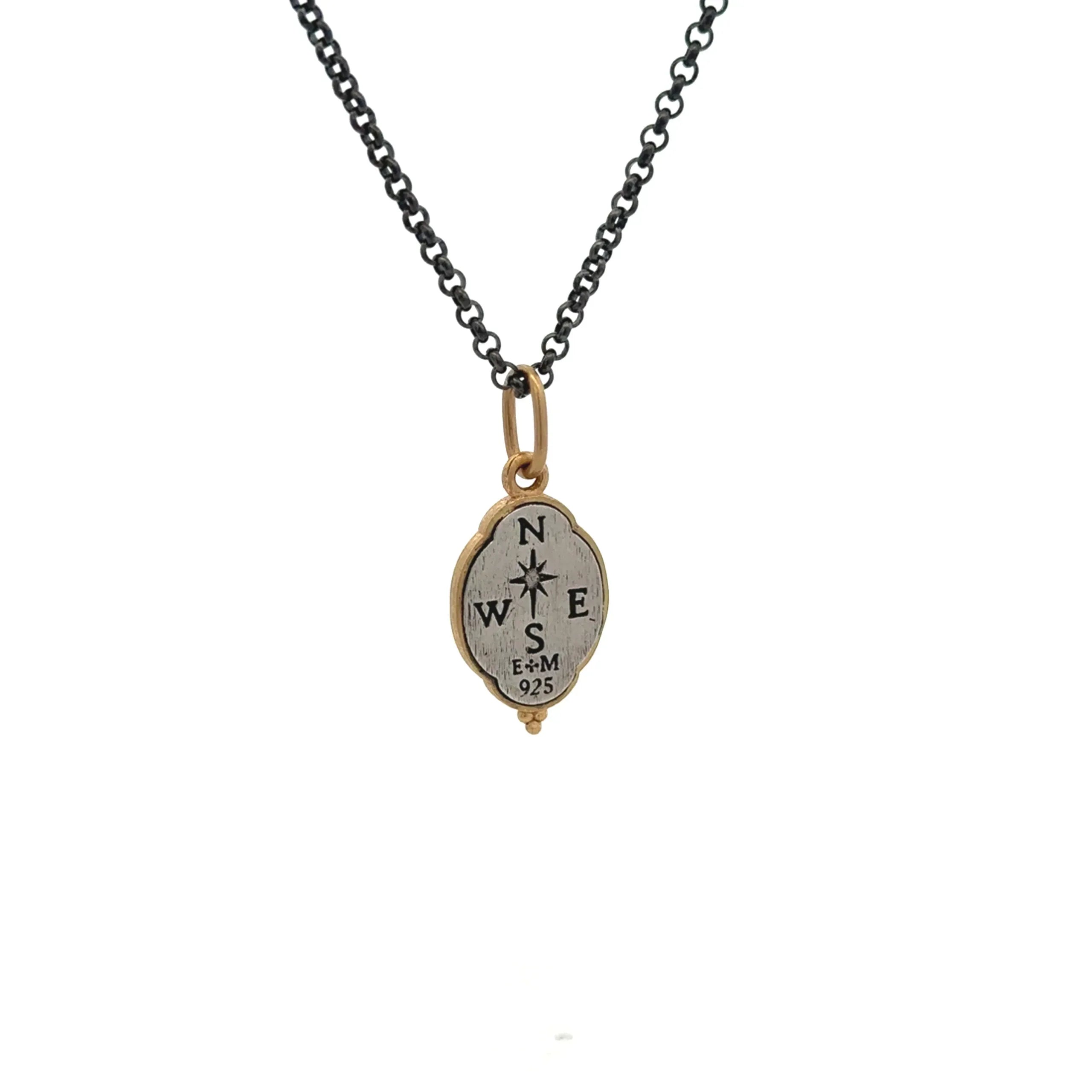 Sterling Silver and 18K Yellow Gold North Star Charm