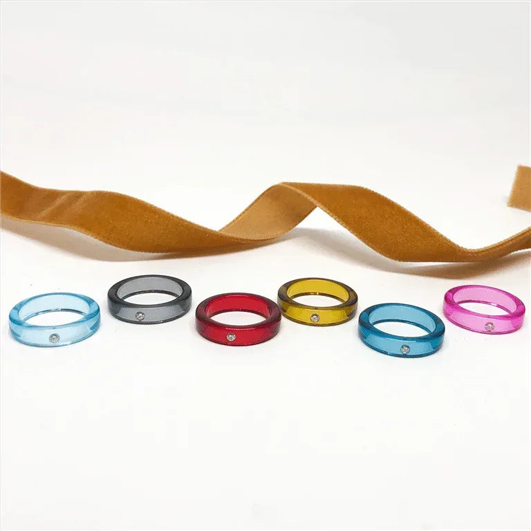 Mili Glass Diamond Rings