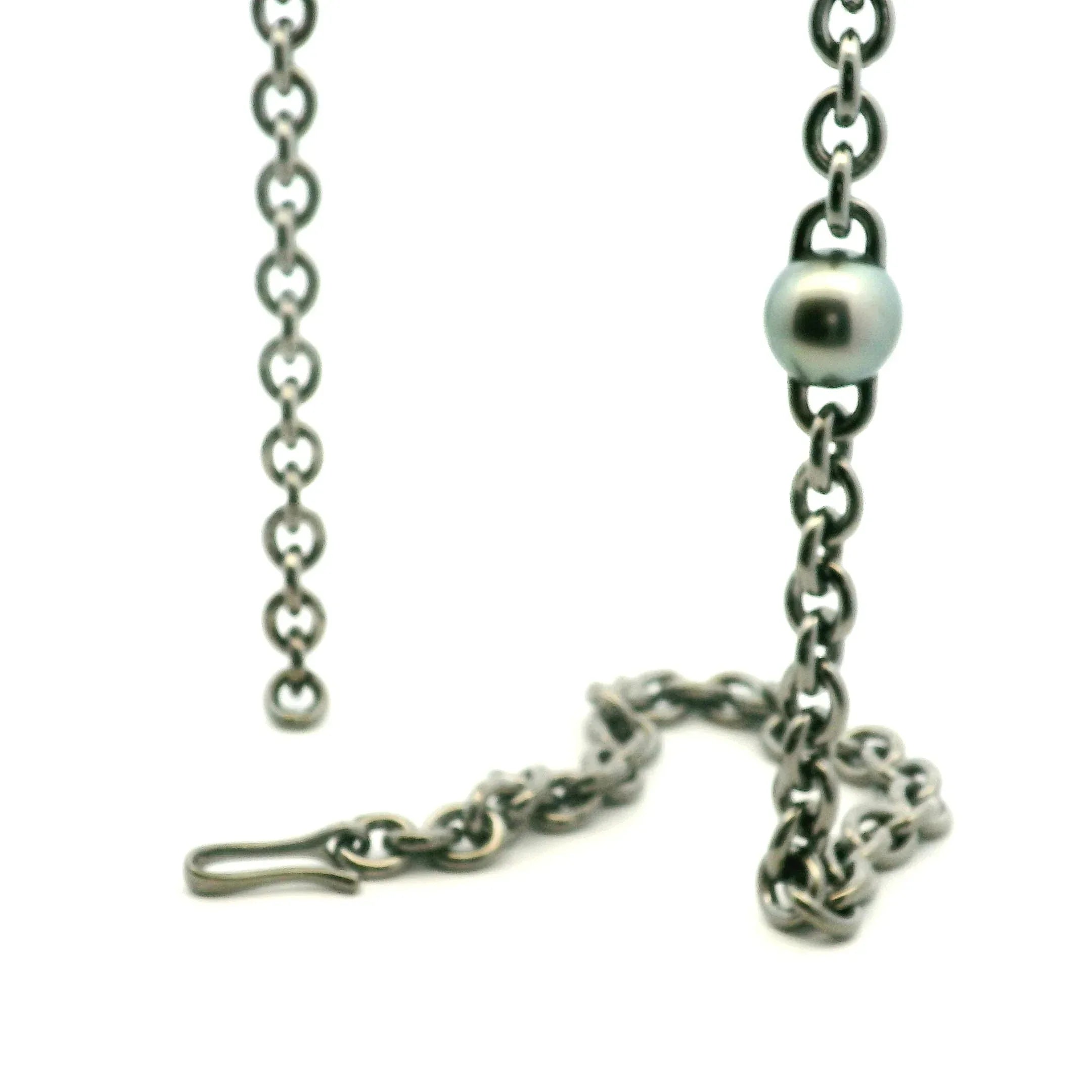 Sterling and Tahitian Pearl Necklace