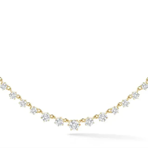 Yellow Gold and Diamond Necklace