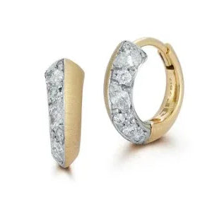 Mini Frankie Half Diamond Huggies