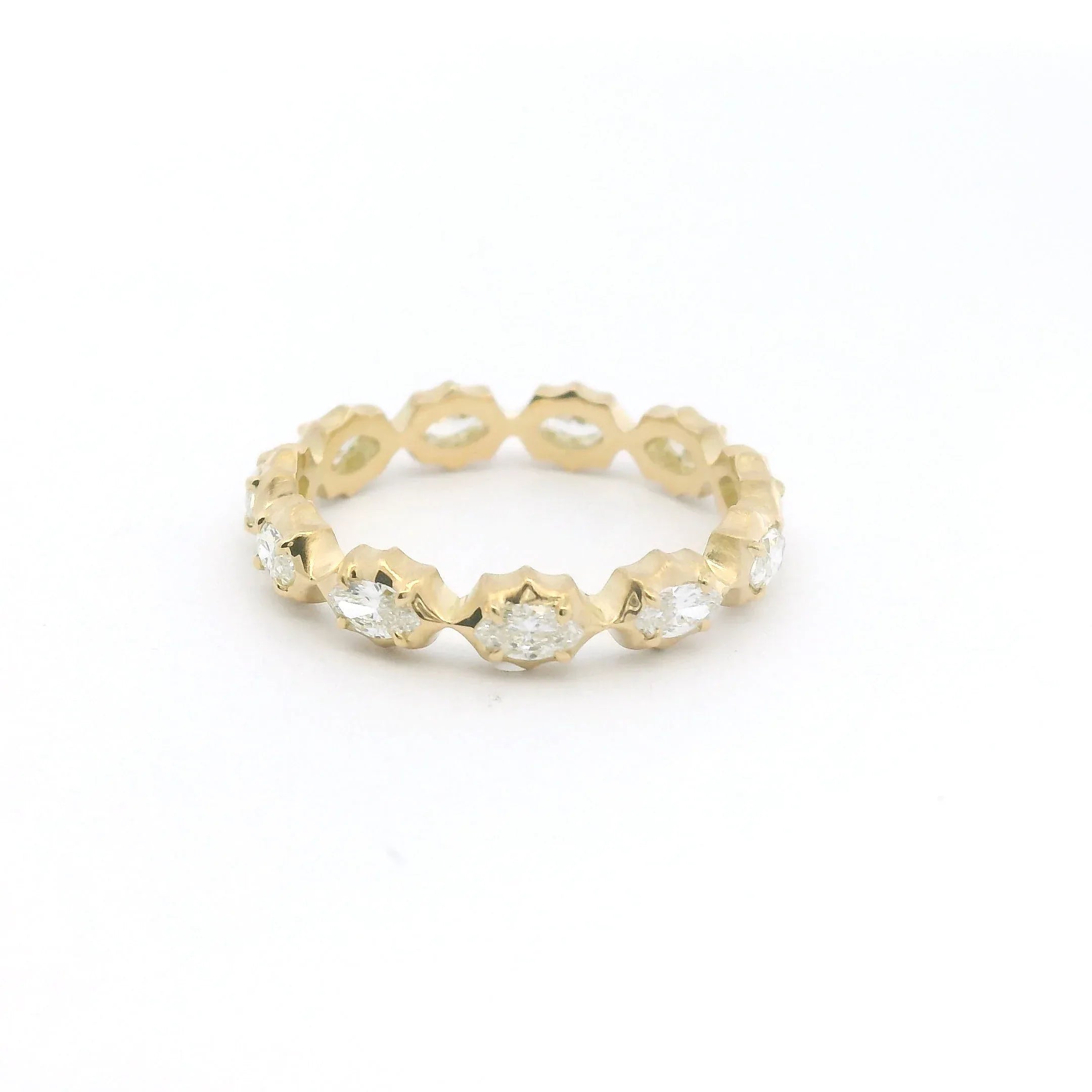 Yellow Gold and Diamond Maverick Eternity Band