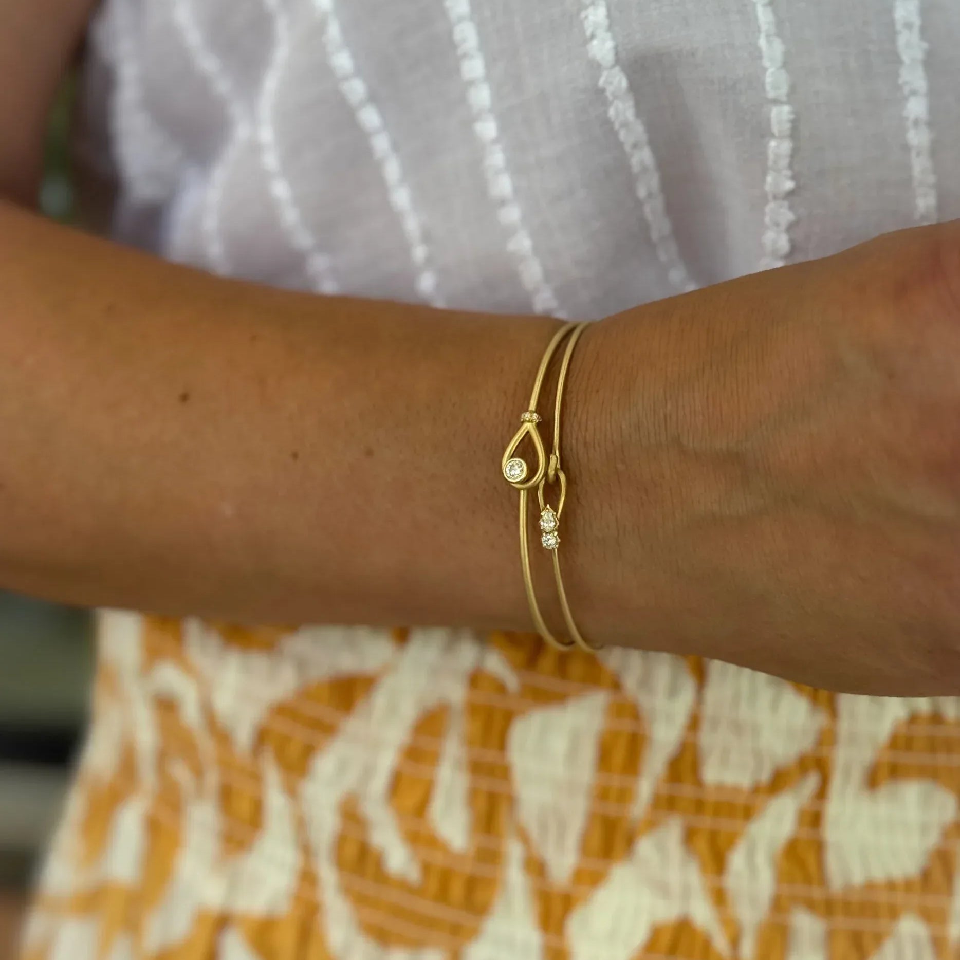 Posey Two Diamond Bangle