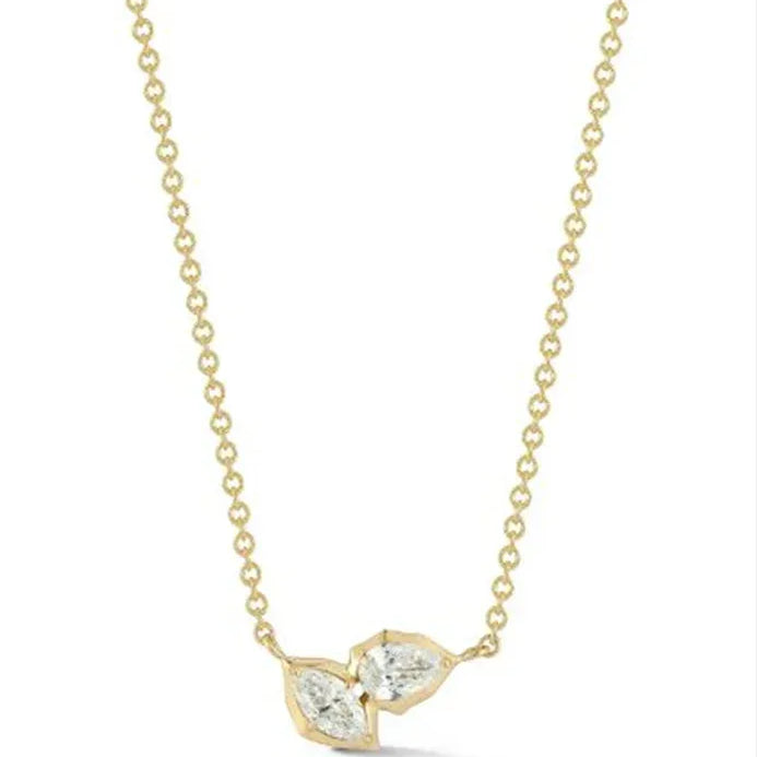 Yellow Gold and Diamond Poppy Necklace