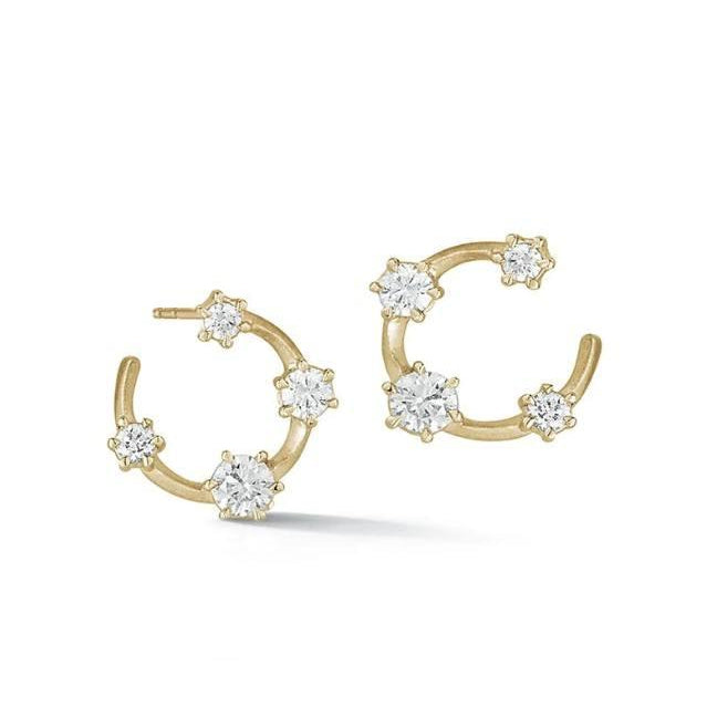 Diamond Kismet Hoop Earrings