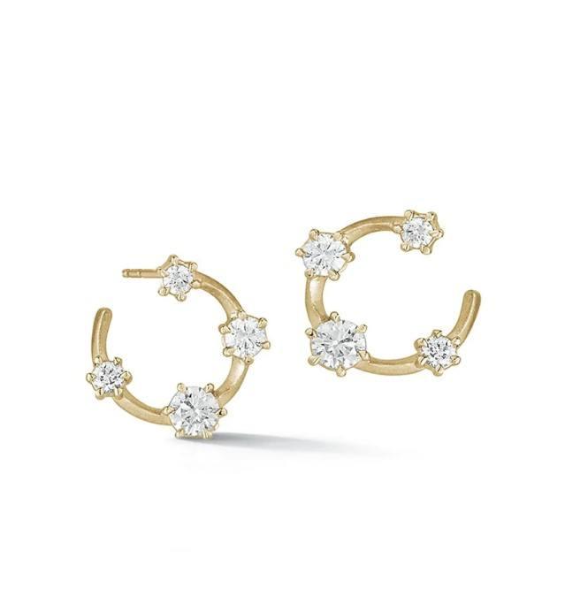 Diamond Kismet Hoop Earrings