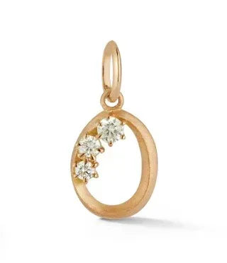 Gold & Diamond 'O' Charm