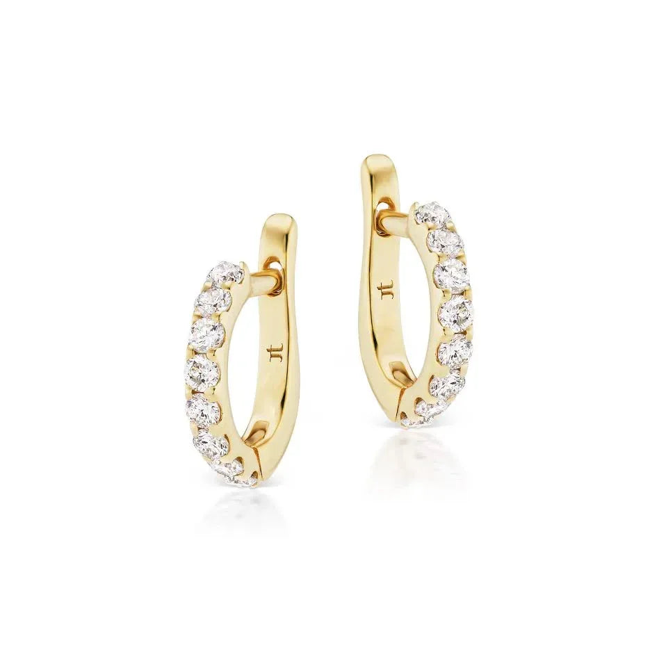 Yellow Gold, Diamond "Cirque" Slim Hoop