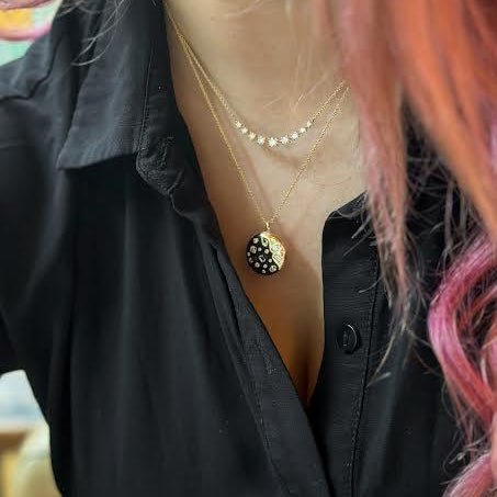 Crescent Demi Riviera in Yellow Gold