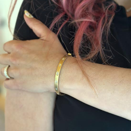 Yellow Gold and Fancy Diamond Bracelet