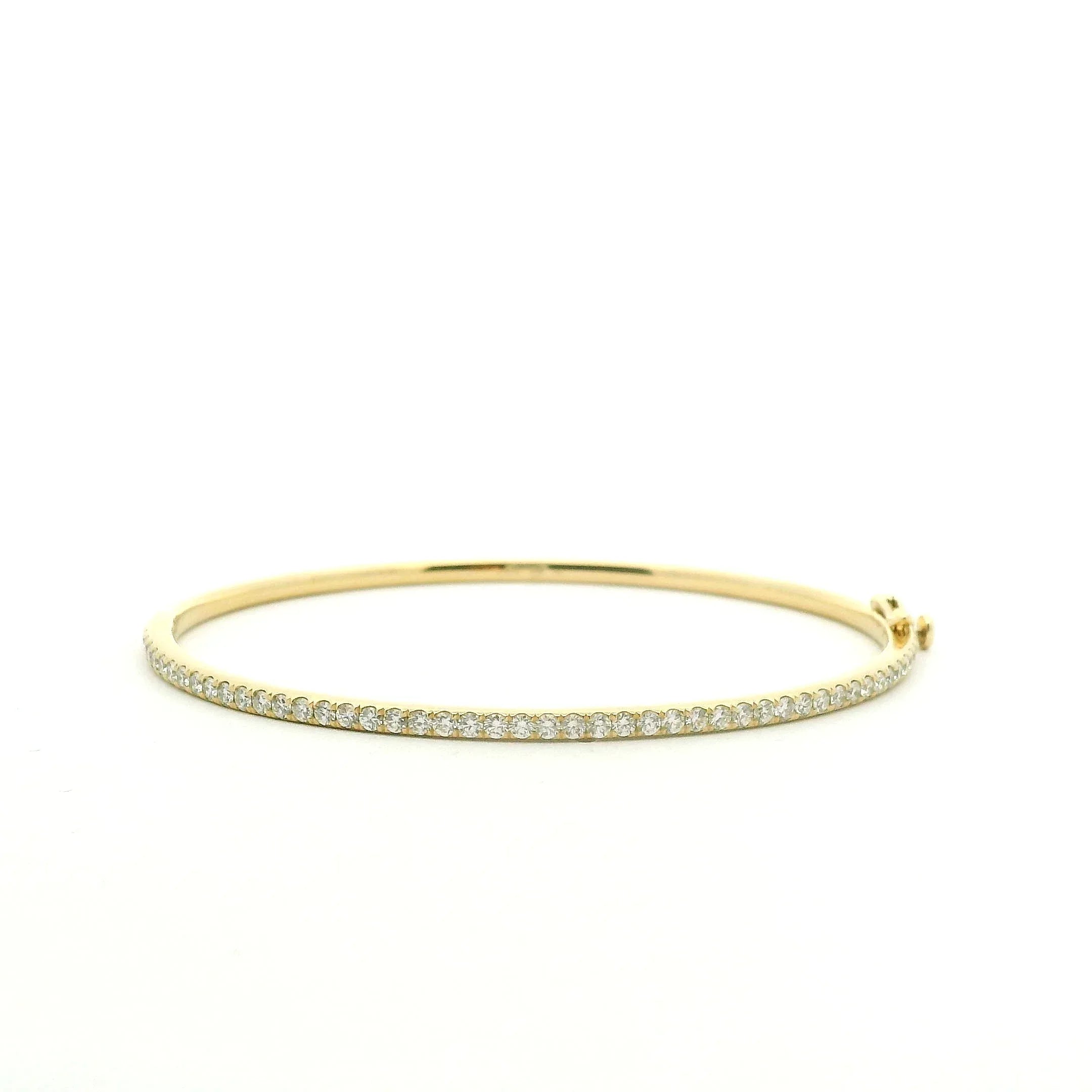 18 Karat Yellow Gold Stackable Slim Bangle