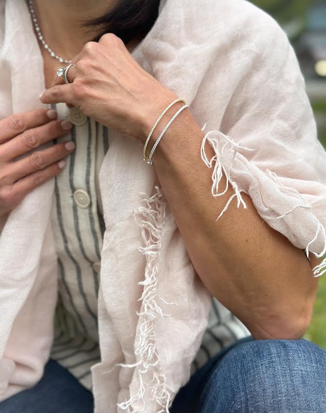 Kwiat Hinged Yellow Gold and Diamond Bracelet