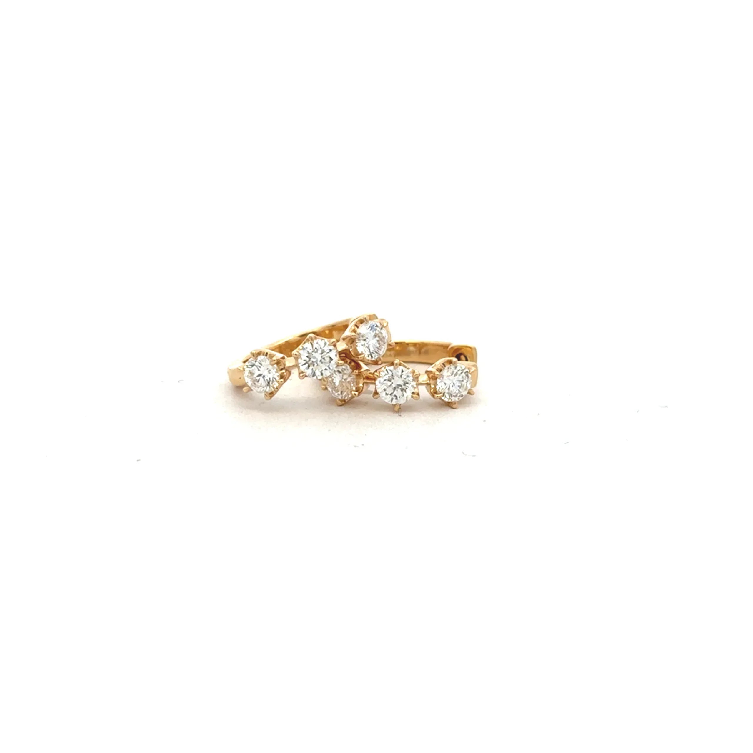 Starry Night Diamond Snap Hoops