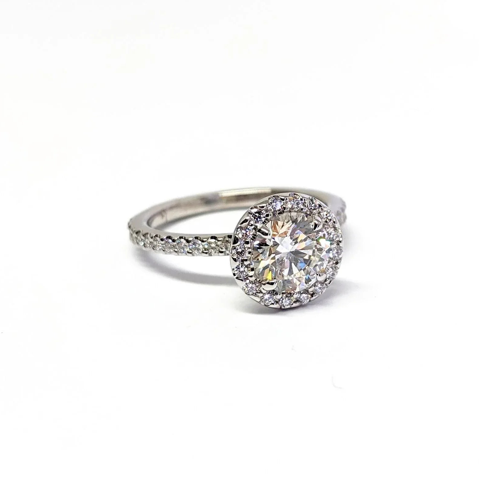 1.10ct Diamond Halo Engagement Ring