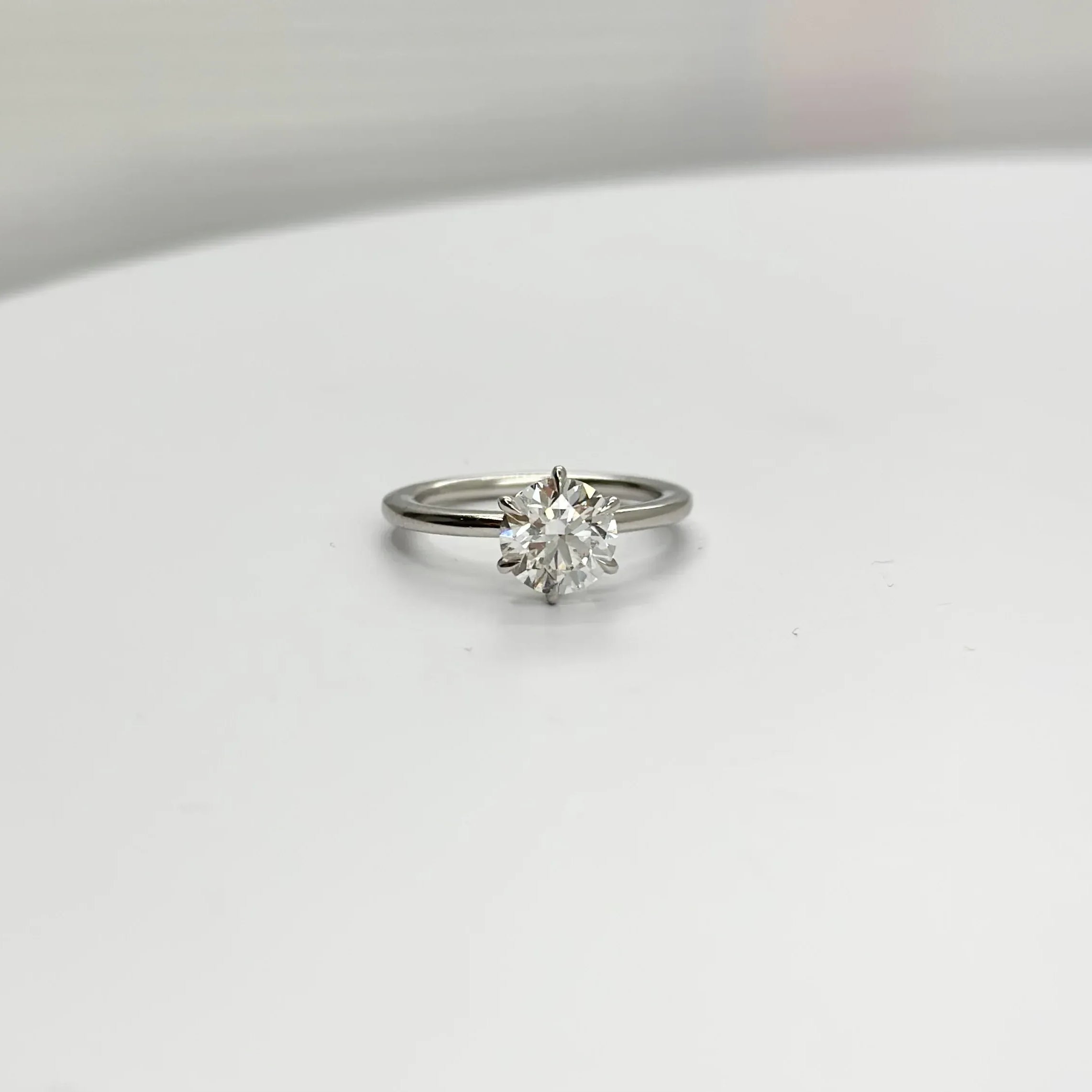 1.50 HSI1 6 Prong Platinum Solitaire