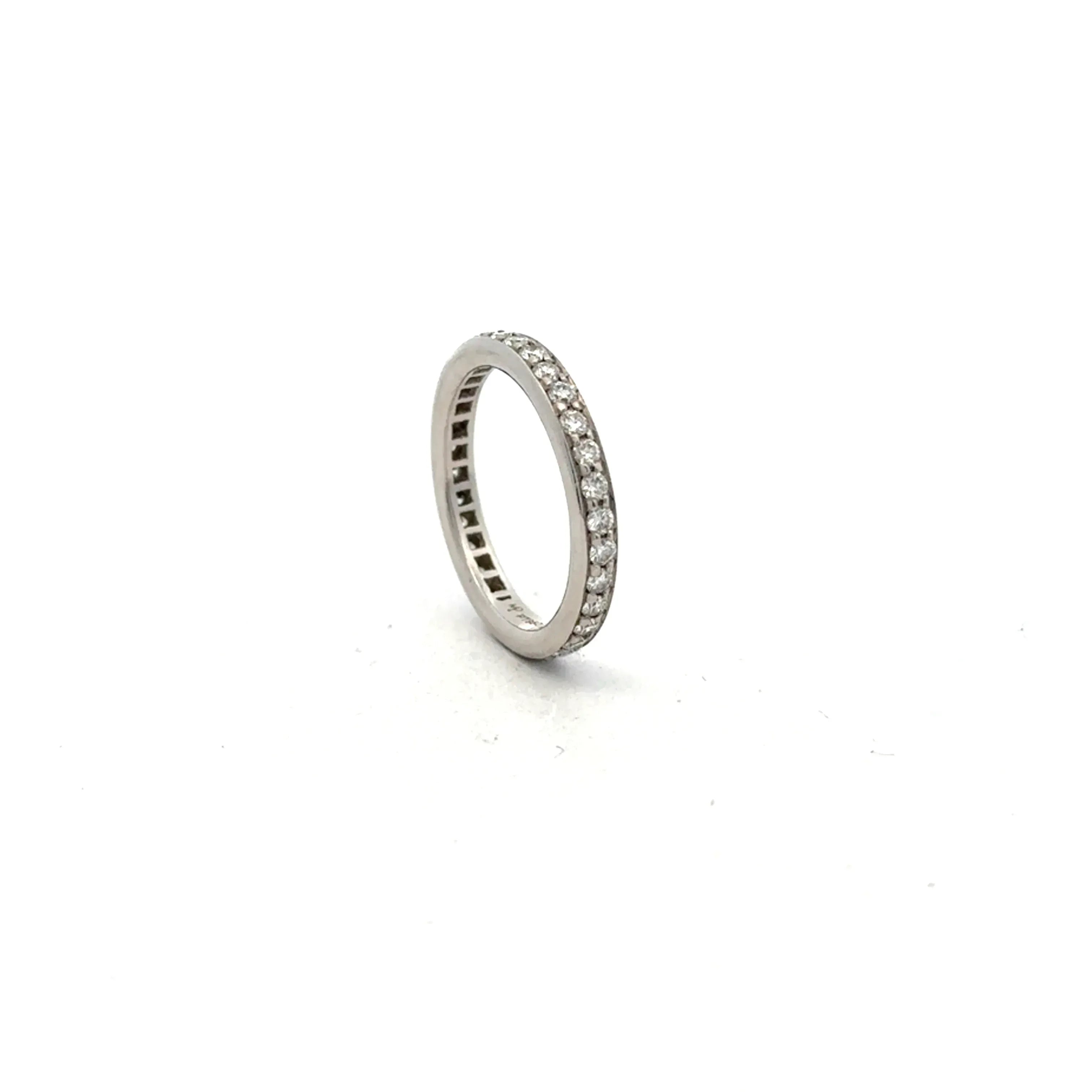Platinum and Diamond Bead Set Eternity Band