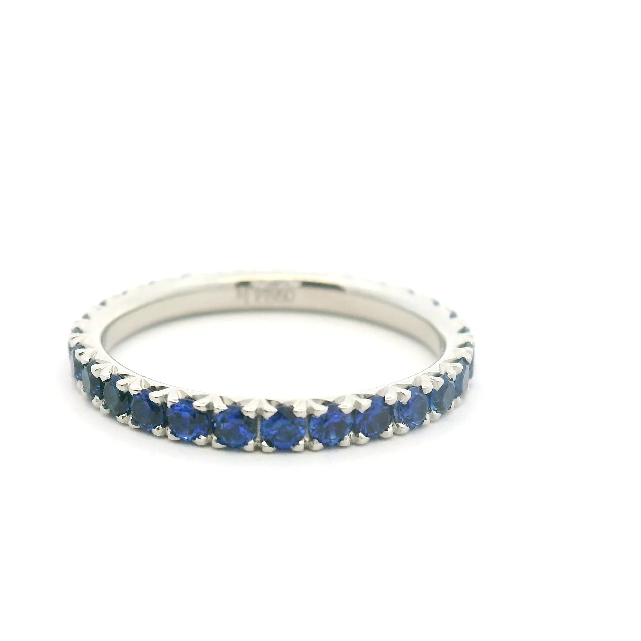 Platinum and Sapphire Eternity Band