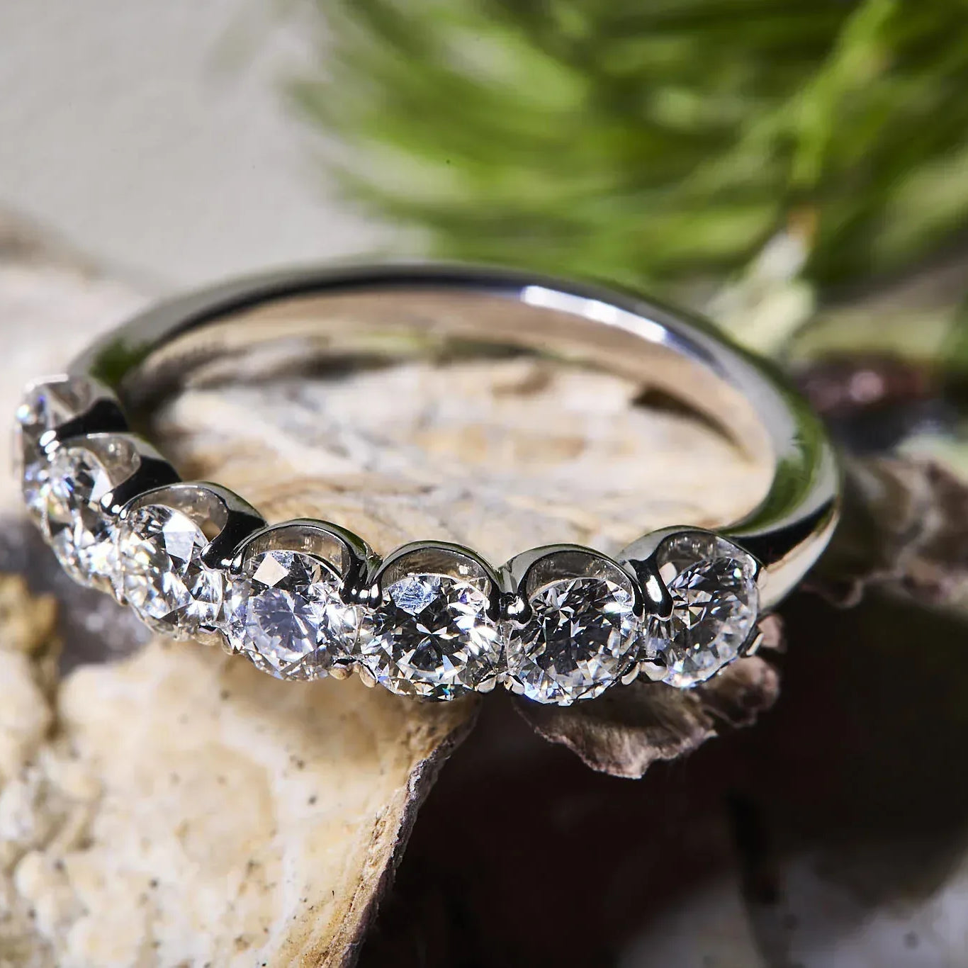 Platinum Seven Diamond Band