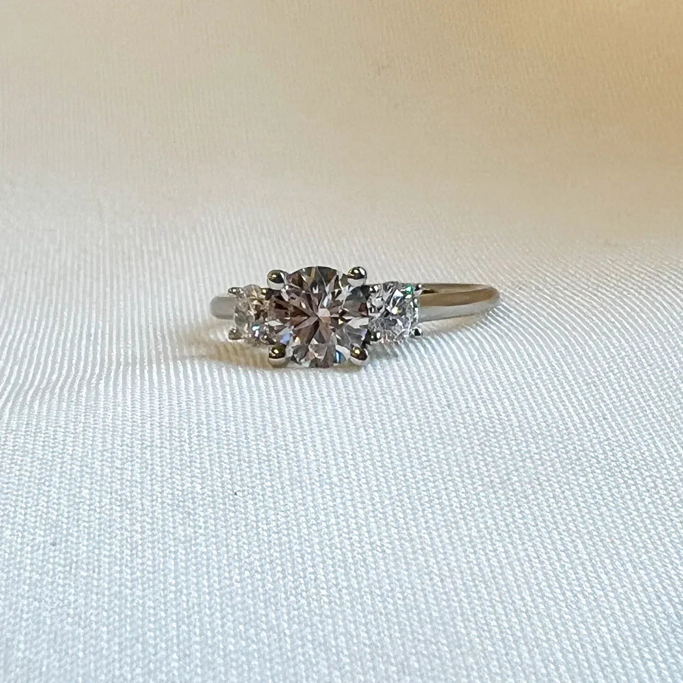 Platinum Three Diamond Ring