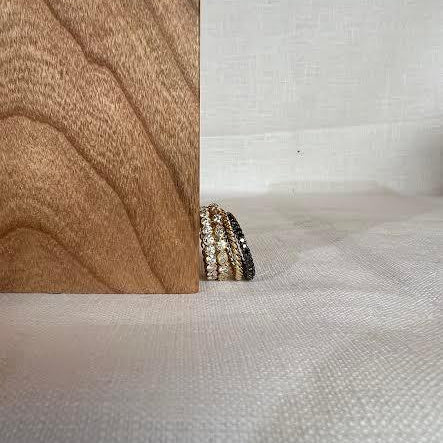 Yellow Gold, Diamond Half-Bezel Eternity Band