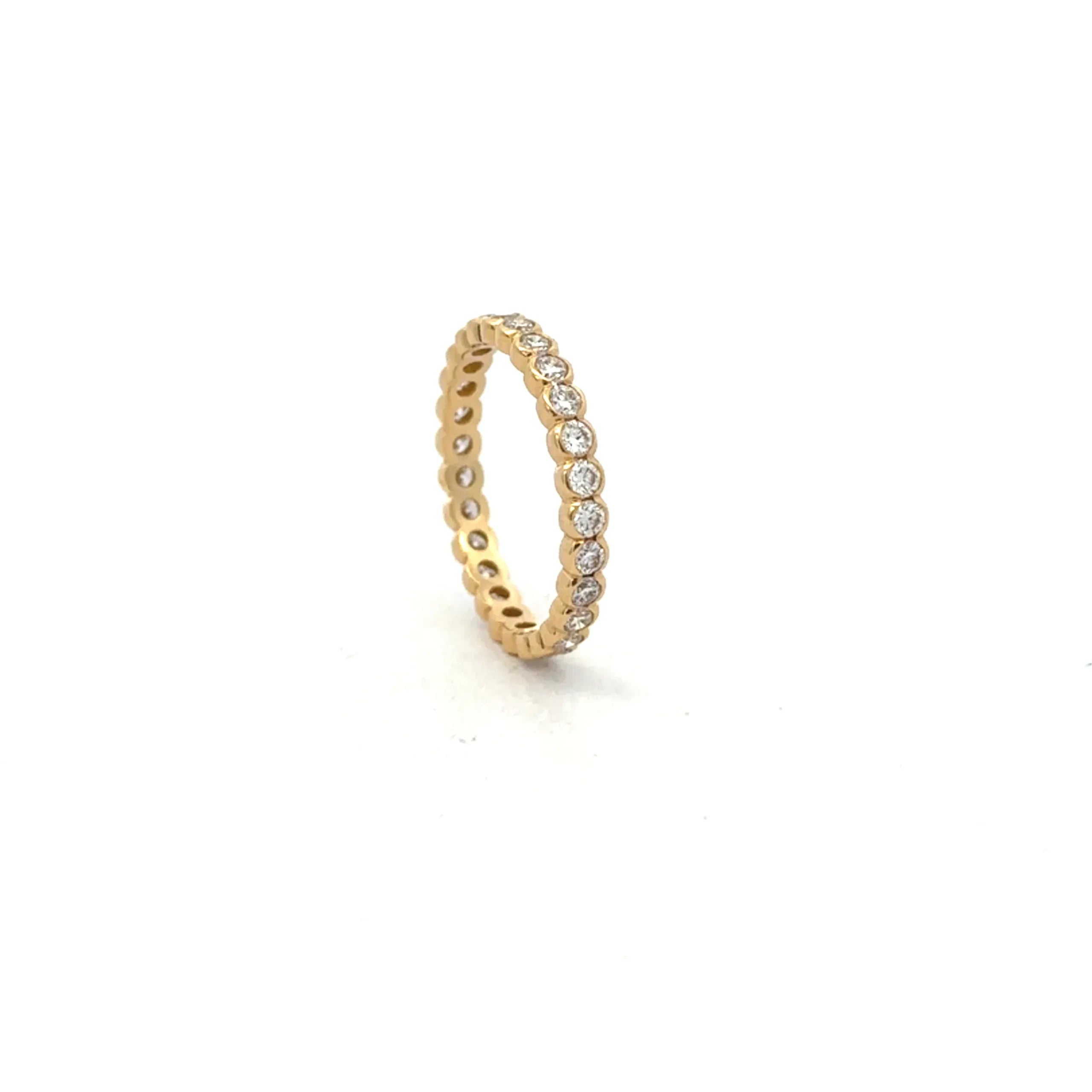 18 Karat Yellow Gold and Diamond Eternity Band