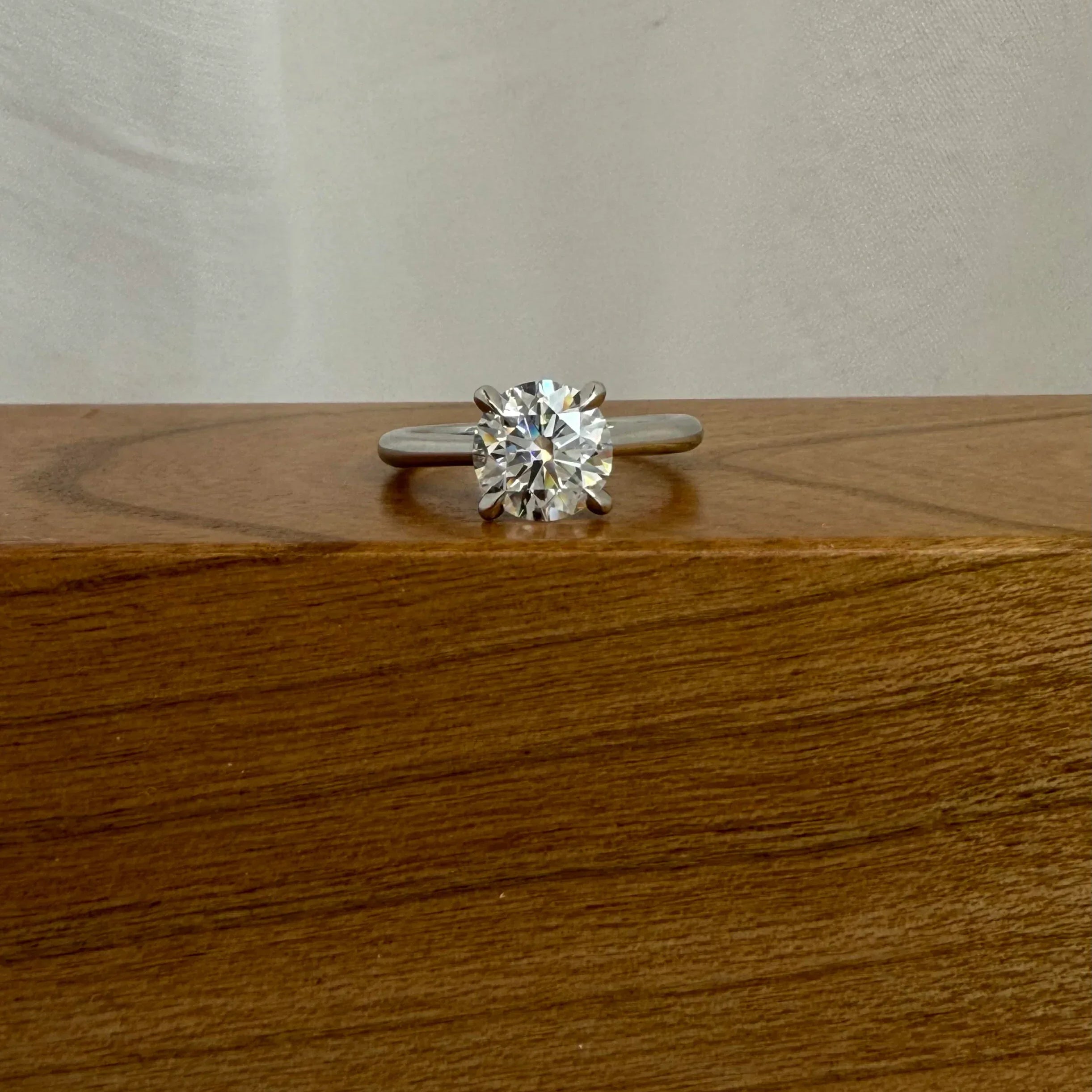 Platinum and Diamond Solitaire Ring, 1.80 CT