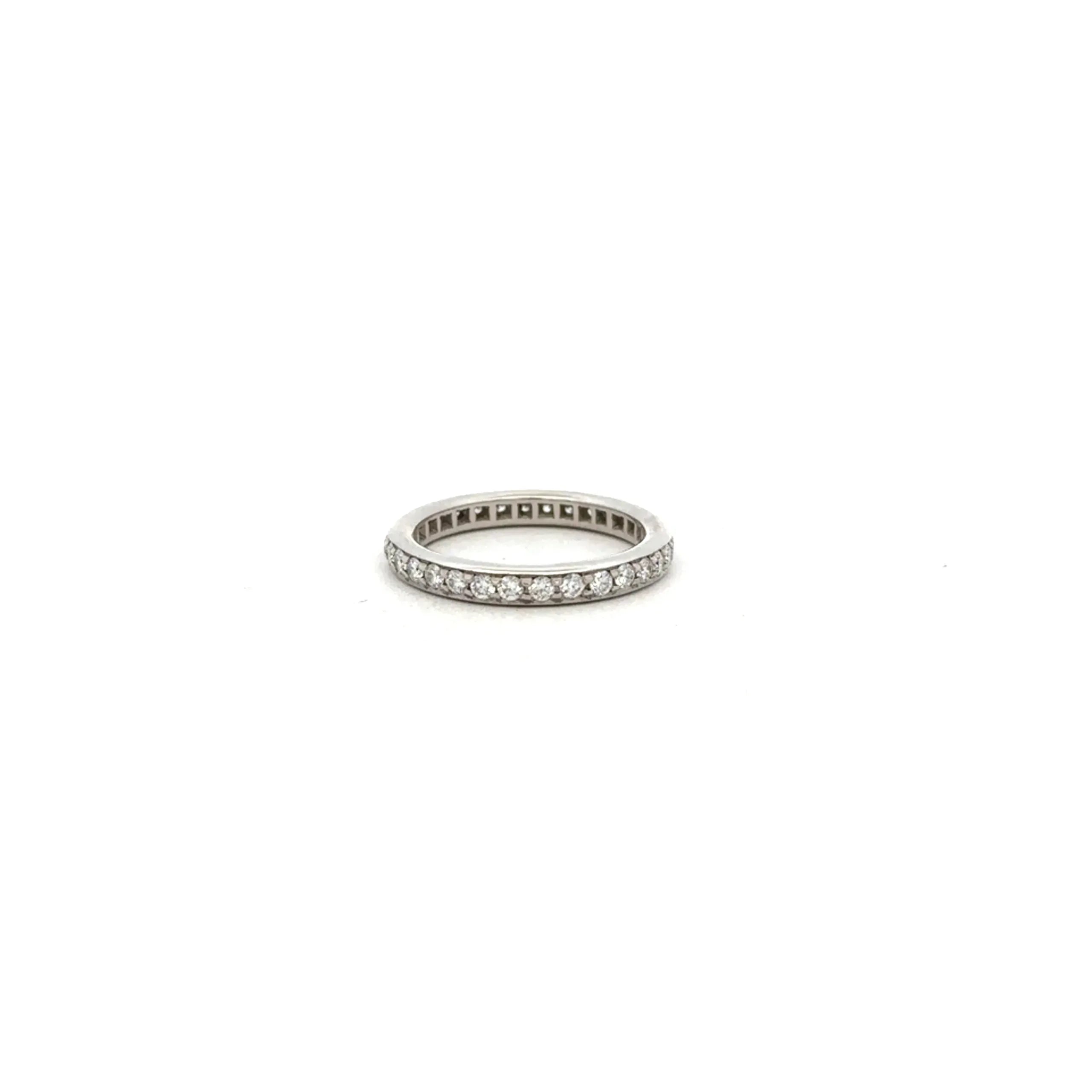Platinum and Diamond Bead Set Eternity Band