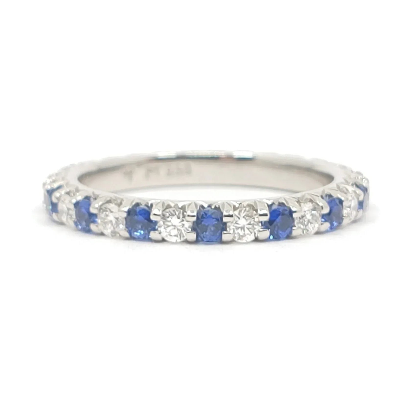 Platinum DIamond and Sapphire Eternnity Band