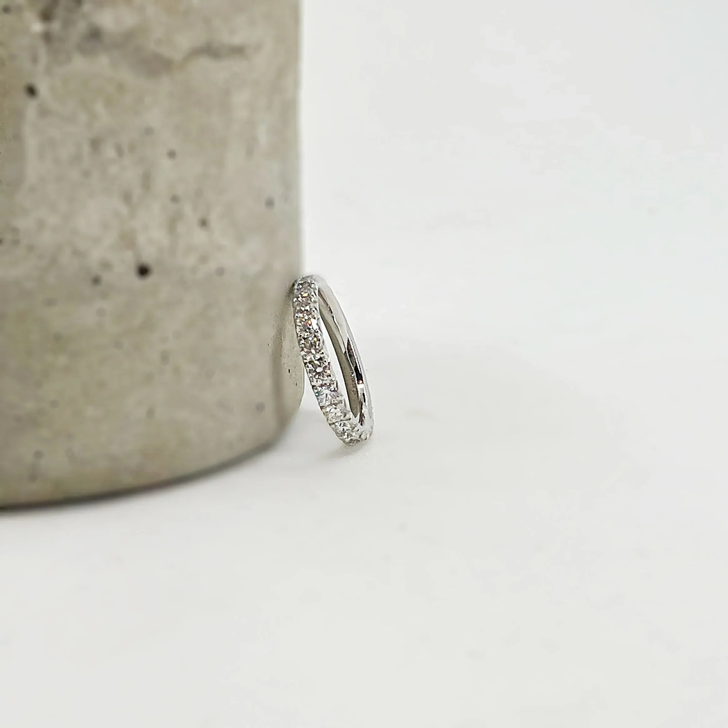 Platinum and diamond eternity band