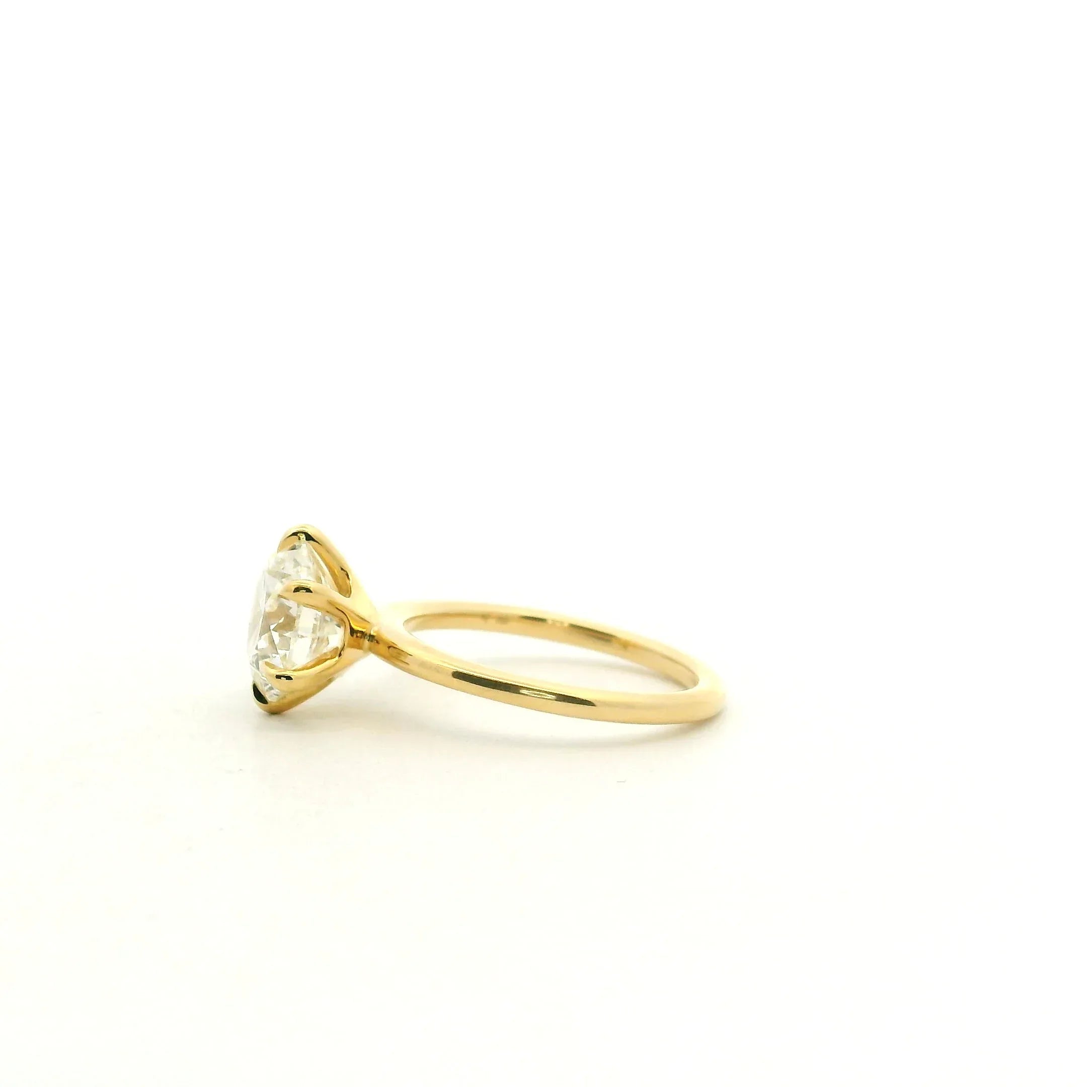 Yellow Gold 3.01 Carat 6 Prong Diamond Solitaire