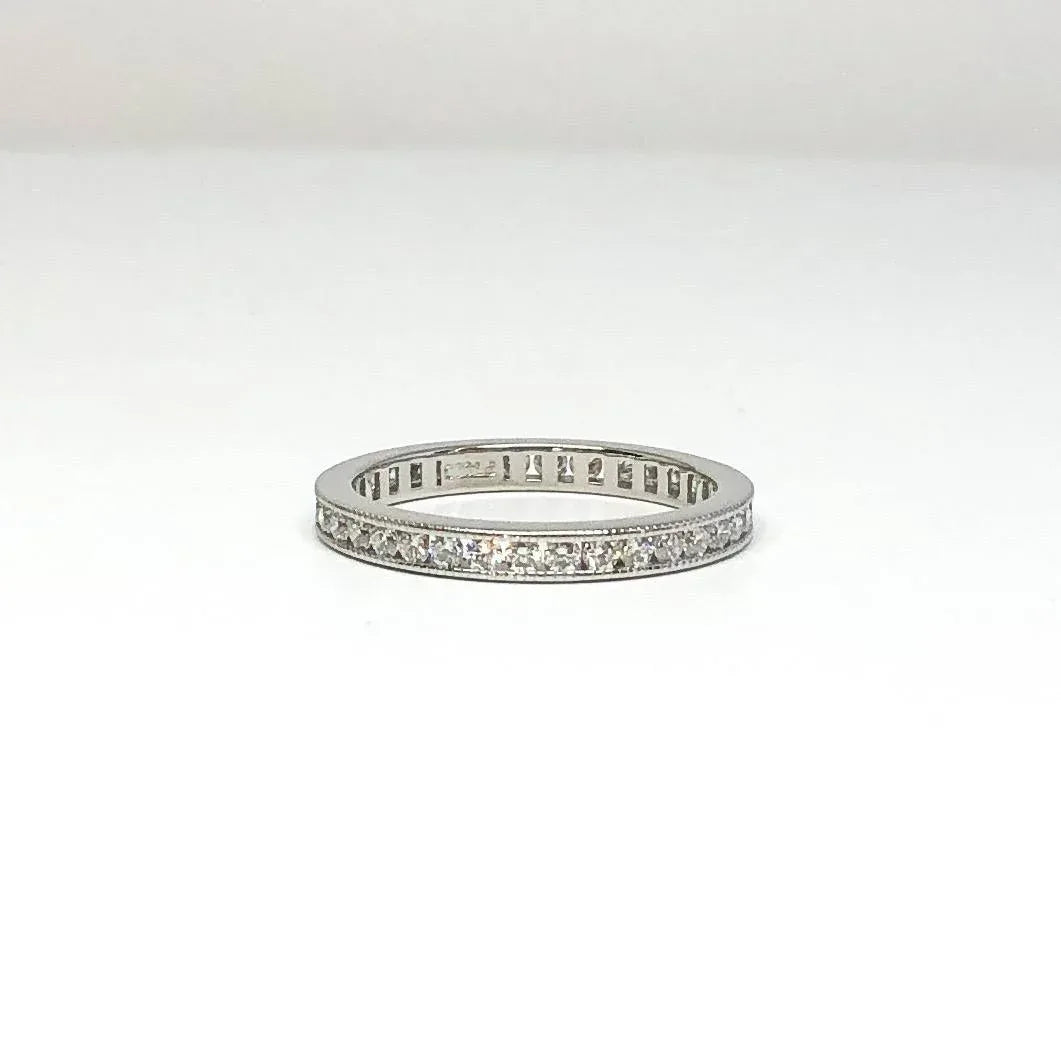 Platinum and Diamond Channel-set Band
