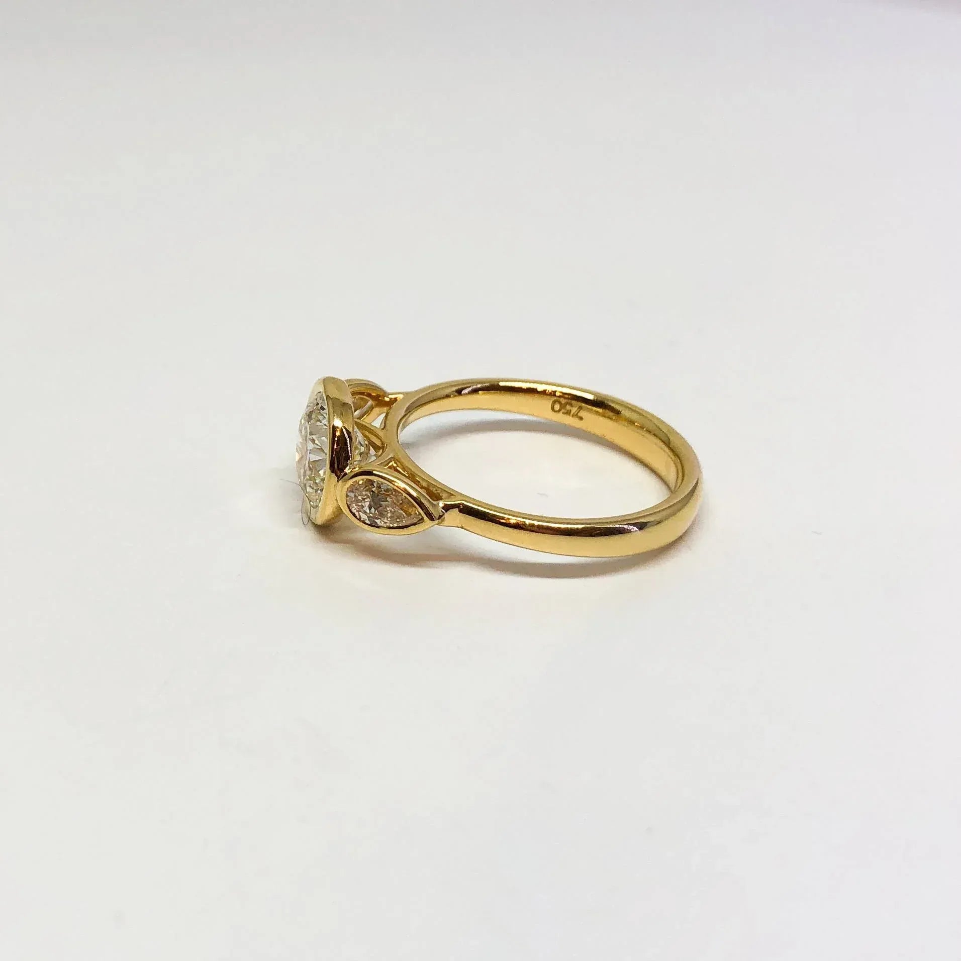 Yellow Gold, Three-Stone Diamond Engagement Ring