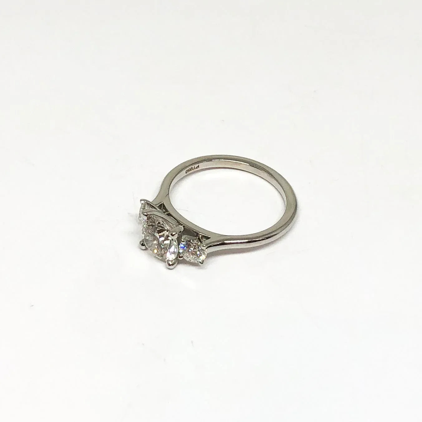 Platinum Three Diamond Ring