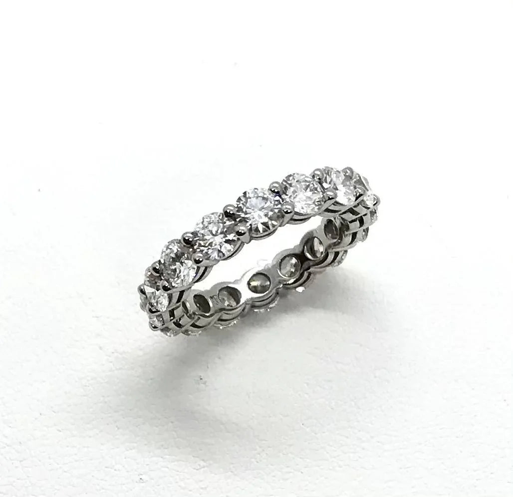 Platinum Shared-Prong Diamond Eternity Band