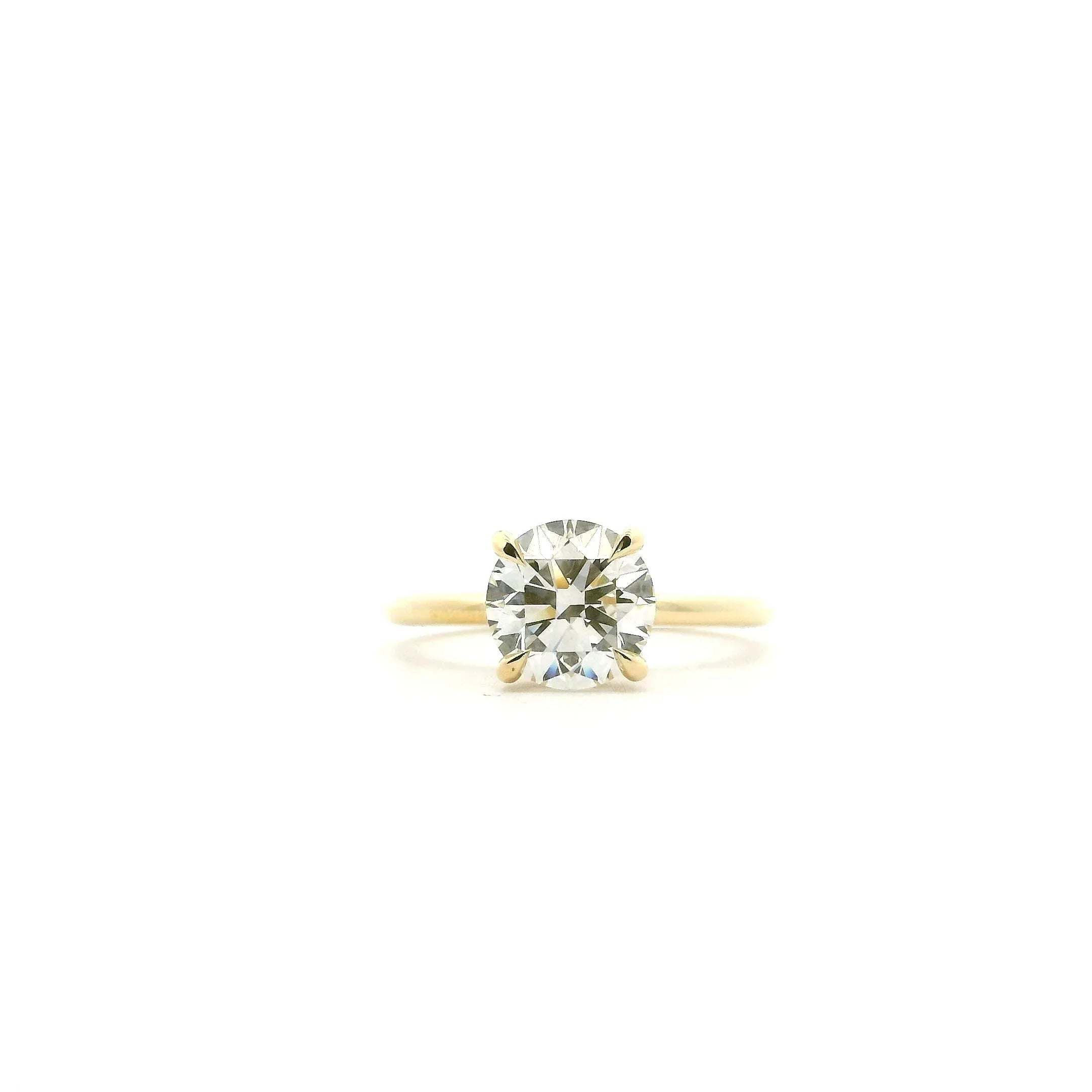 Yellow Gold 1.80ct Diamond Solitaire Engagement Ring