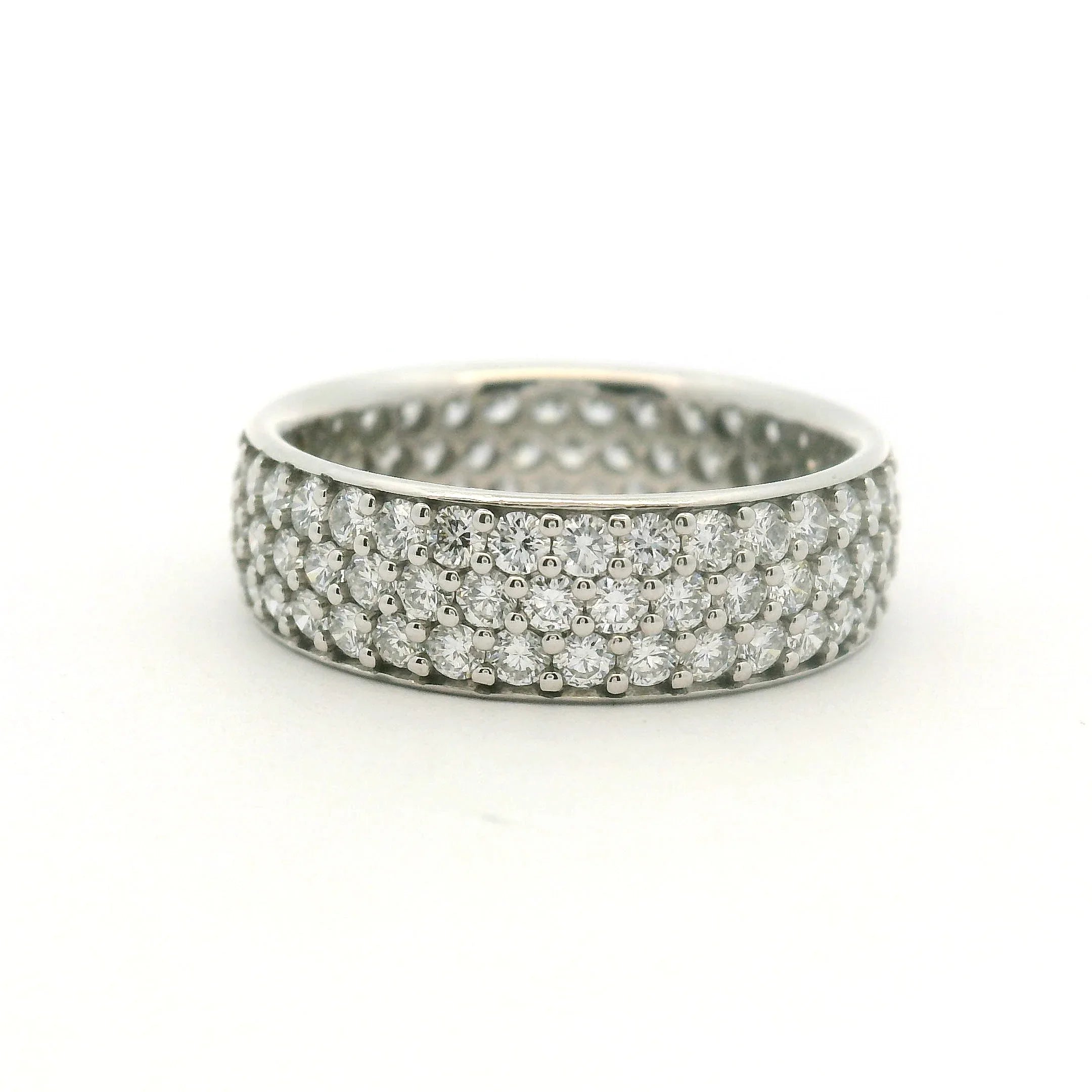 Three Row Diamond Eternity Band