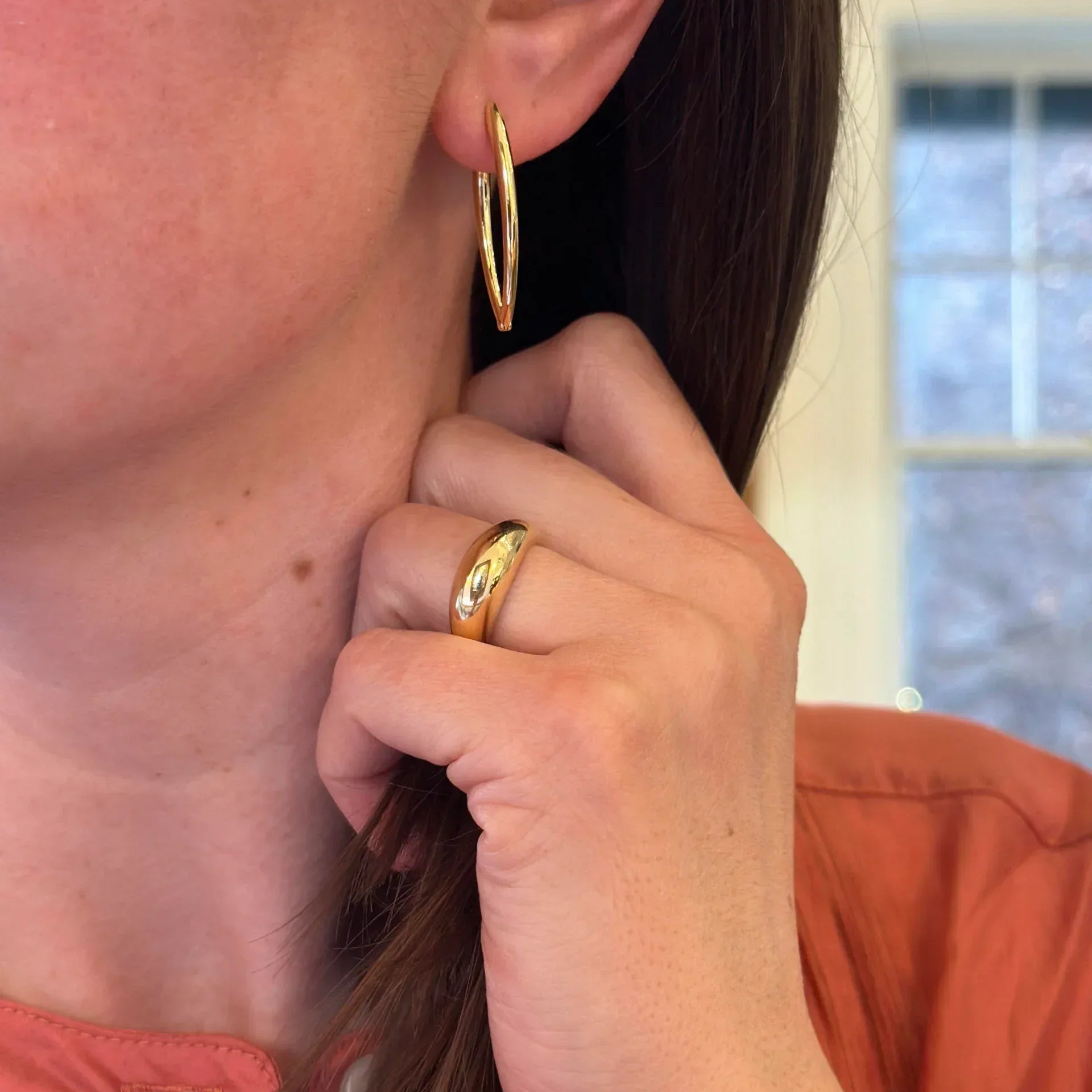 18 karat Yellow gold 'Christina' medium Earring