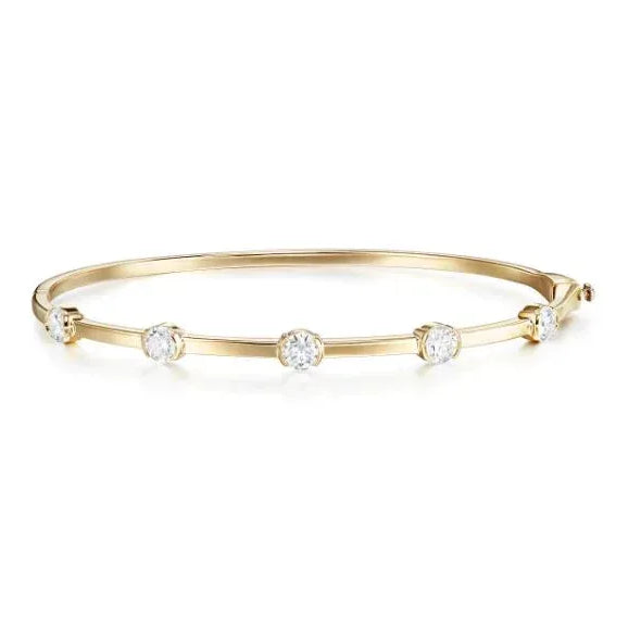 Yellow Gold and Diamond Zea Cuff