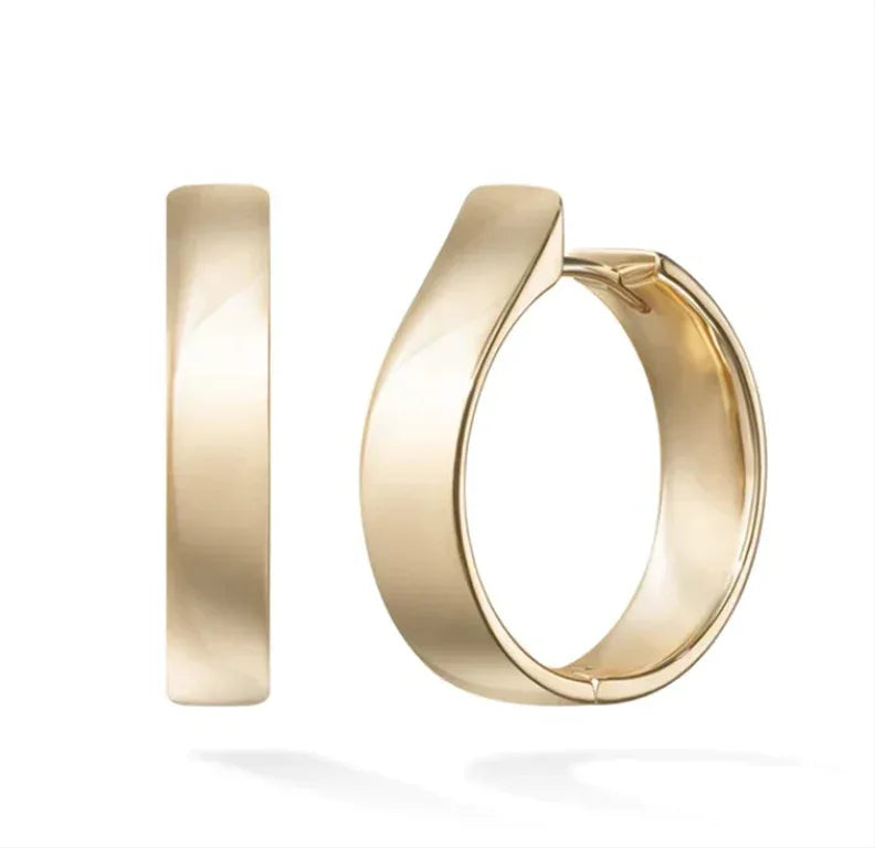 Yellow Gold Honey Hoop Earring