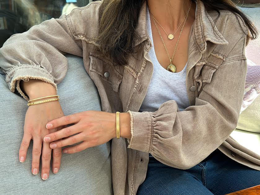 18 karat Yellow Gold and Diamond "Mini Sacred Flower" Necklace