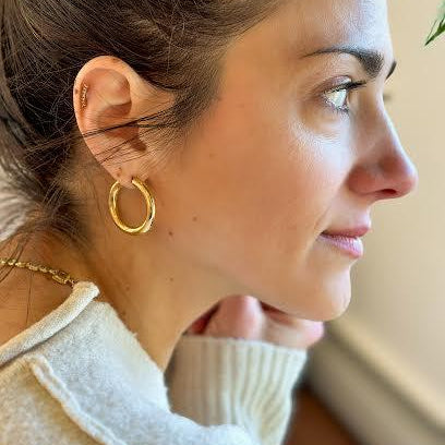 Yellow Gold Hoop Earrings