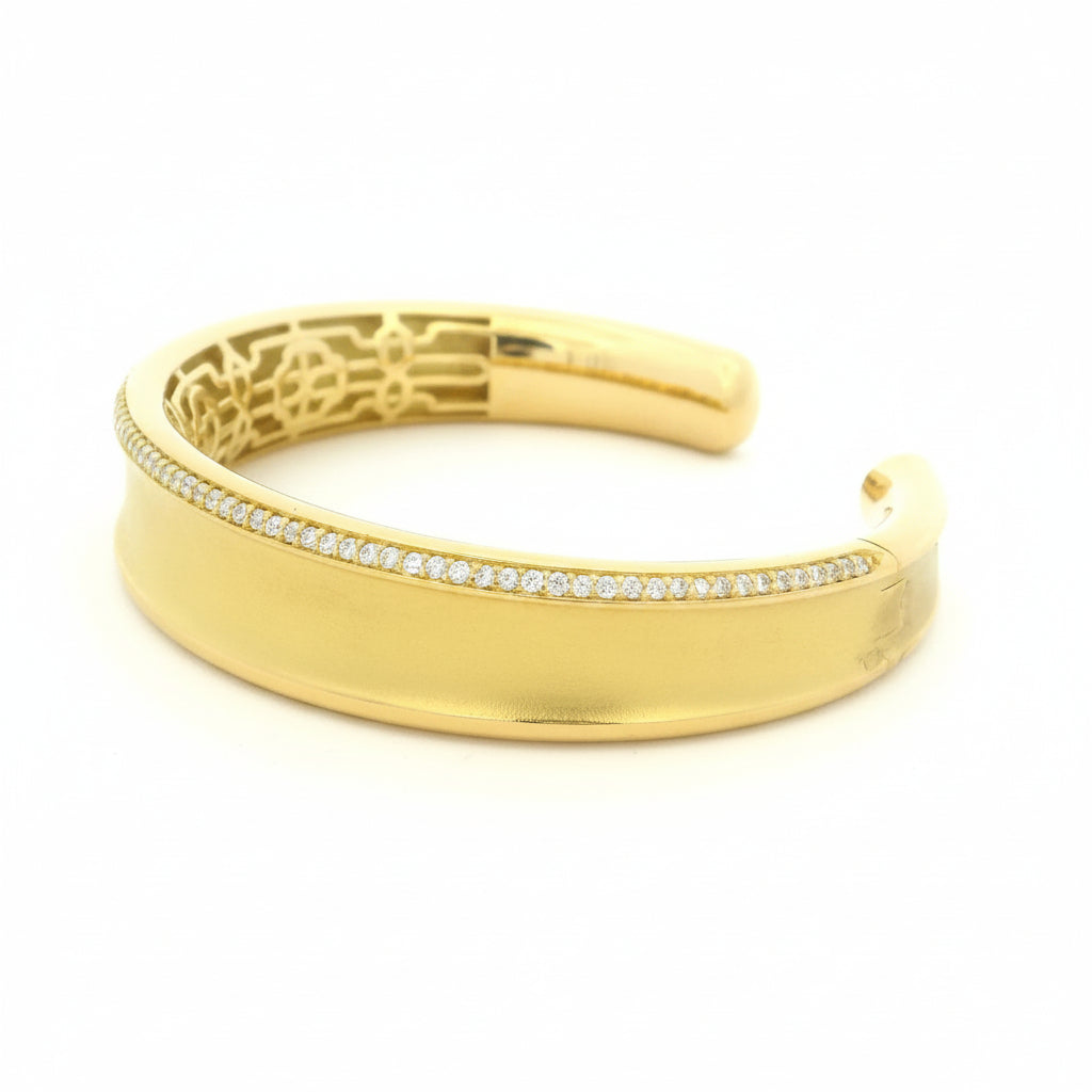 Yellow Gold and Diamond Cuff Bracelet