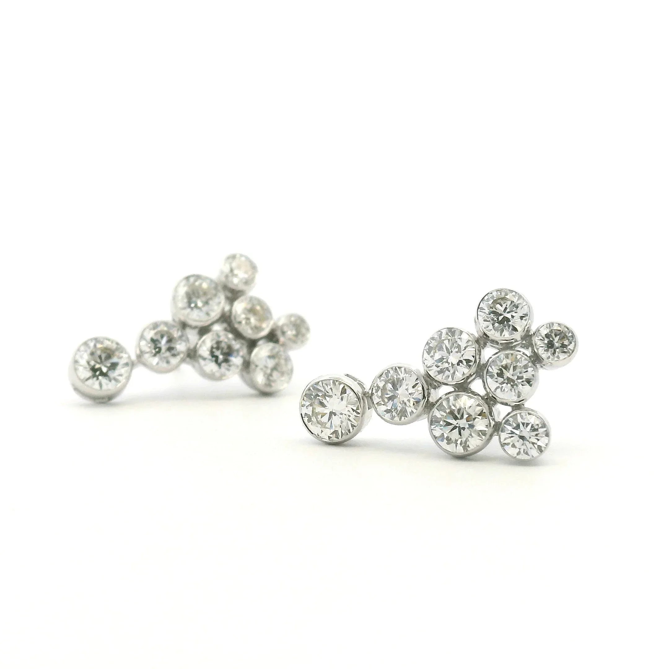 White Gold and Diamond Dew Drop Earrings